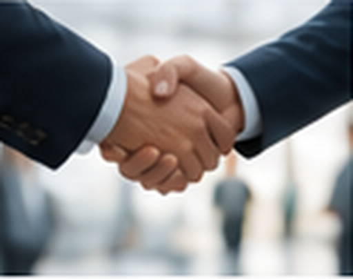 Professional partnership handshake